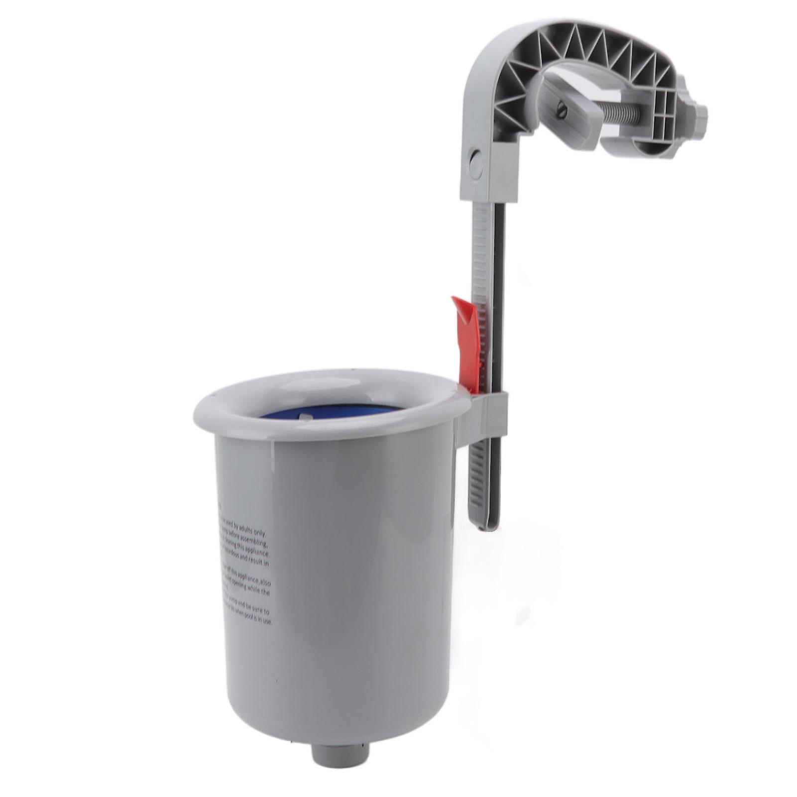 Pool Surface Skimmer Plastic Gray Wall Mounted Automatic Cleaner Filter Debris Collector for Swimming Pool 