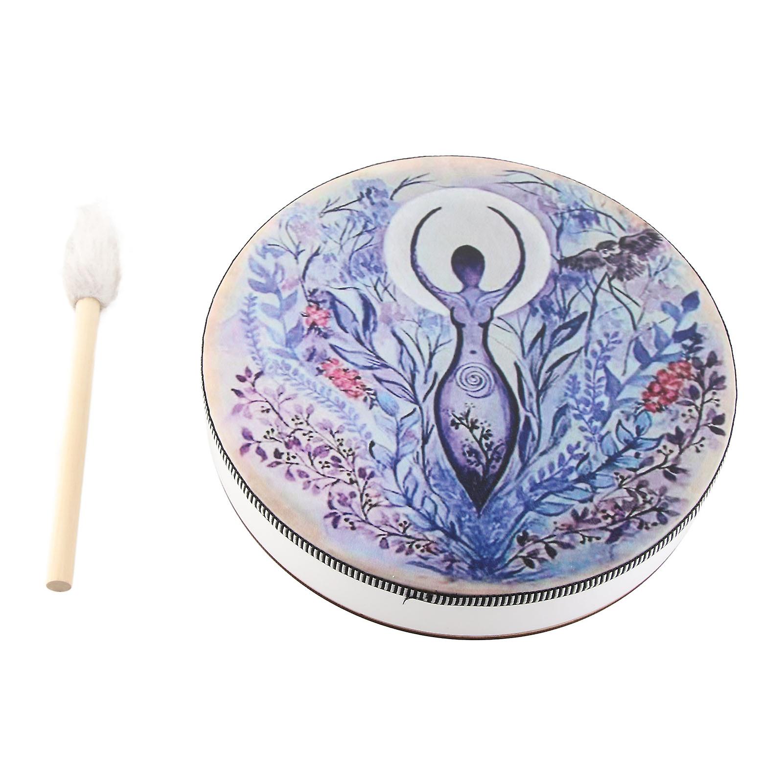 Shaman Drum Siberian Drum Spirit Music Handmade Shamanic Drum with Drum Stick Home Decor