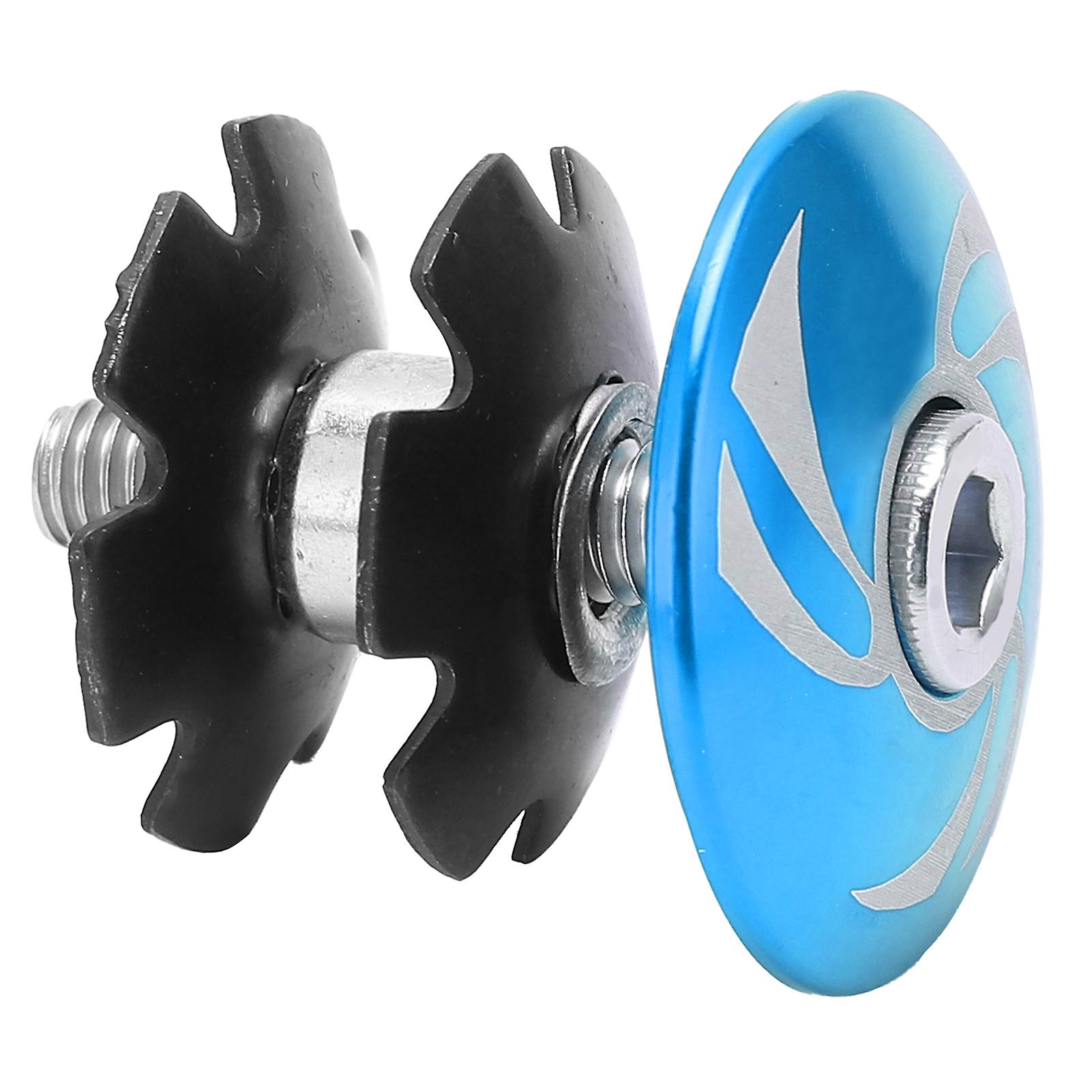 Bike Headset Top Cap Bike Headset Top Cap Star Nut Stem Fork MTB Road Bicycle AccessoryBlue