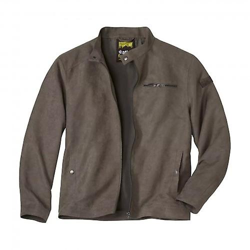 Atlas For Men Veste déperlante en faux daim zippée pour hommes