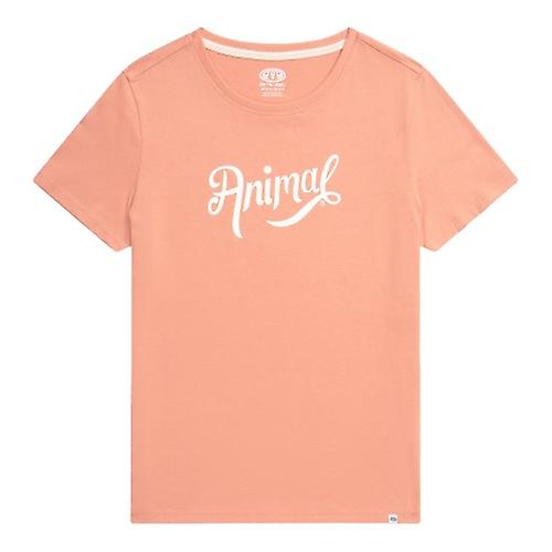Animal Womens/Ladies Script Organic Logo T-Shirt