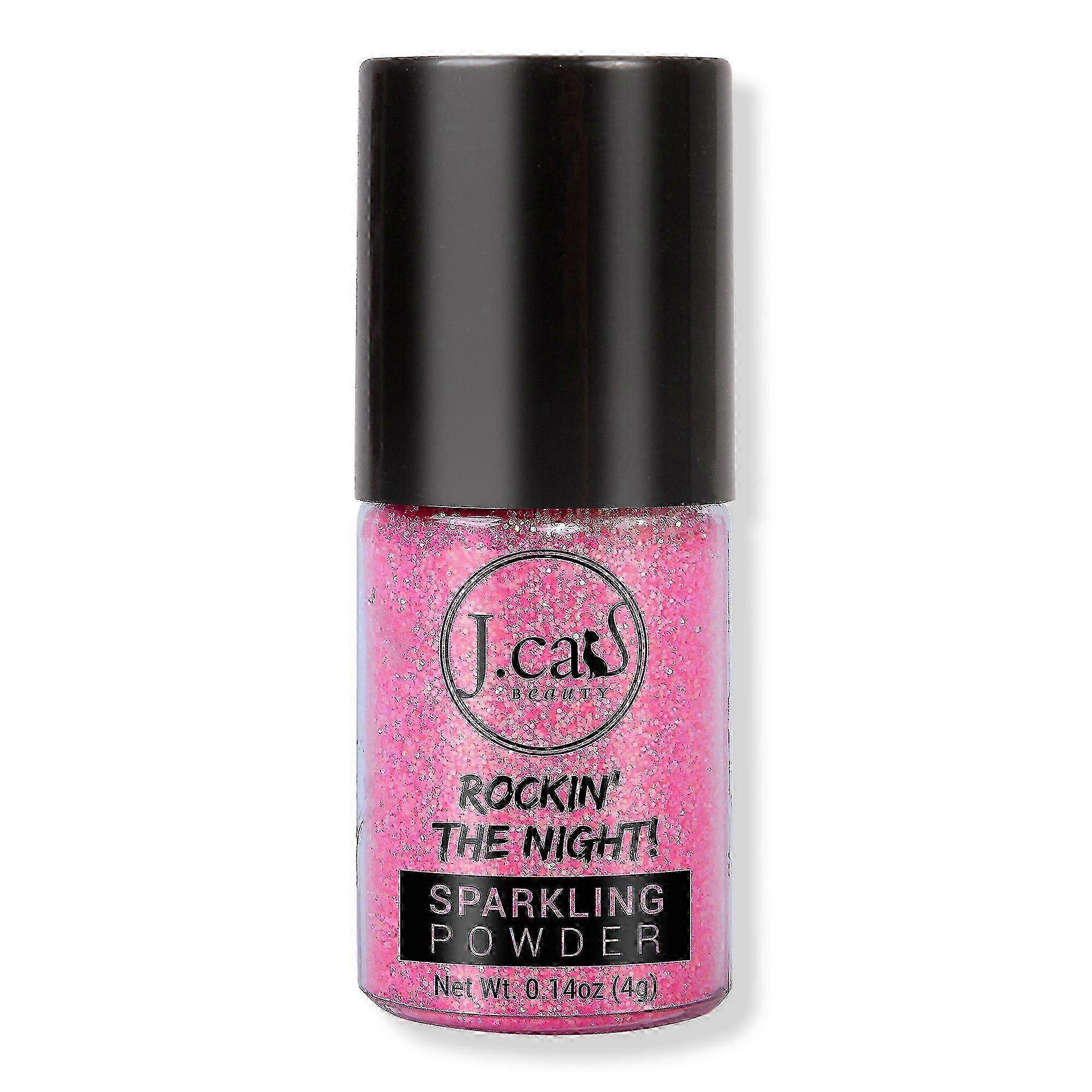 J.cat Beauty Rockin' The Night Sparkling Powder, Ultra Pink, 0.14 Oz