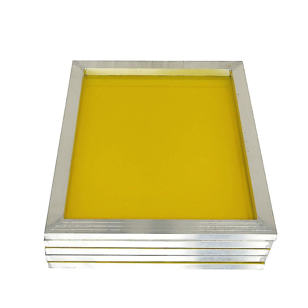1Pc Stable Silk Screen Printing Aluminum Frame 27x39cm With 120t 300 Tpi Mesh Yellow For Making Stencil