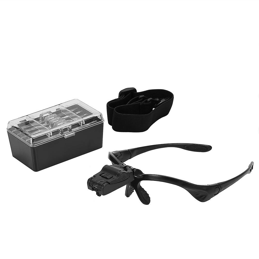 LED Head Illuminated Magnifying Loupe with Headband, Jeweler Watch Repair Magnifier for Eyelash Extension and Precision Work