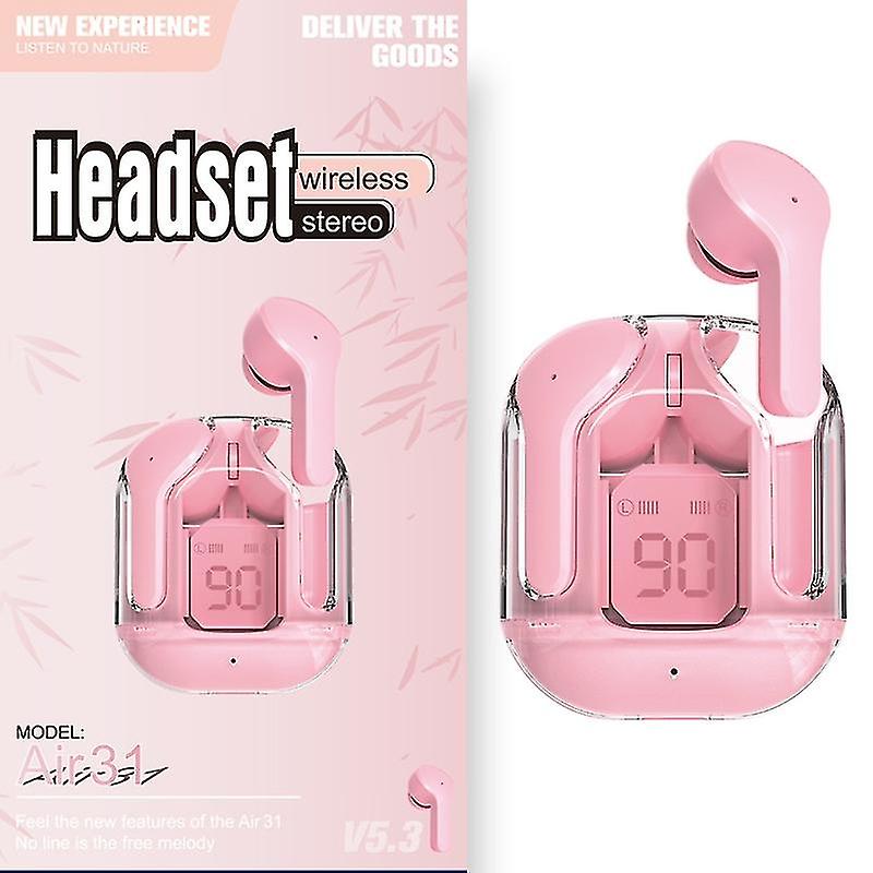 Transparent Bluetooth Earphones Air31 Pink