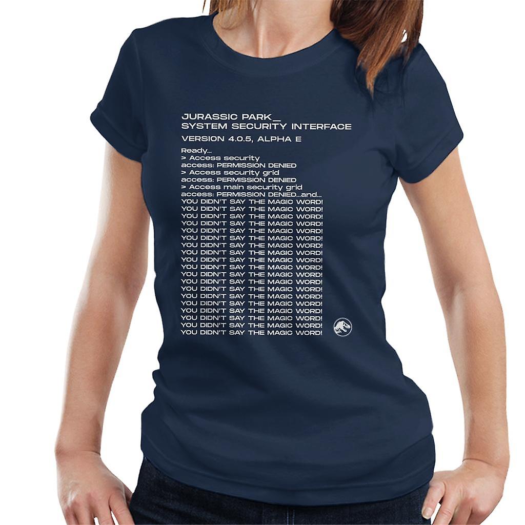 Jurassic Park System Security Interface Women's T-Shirt