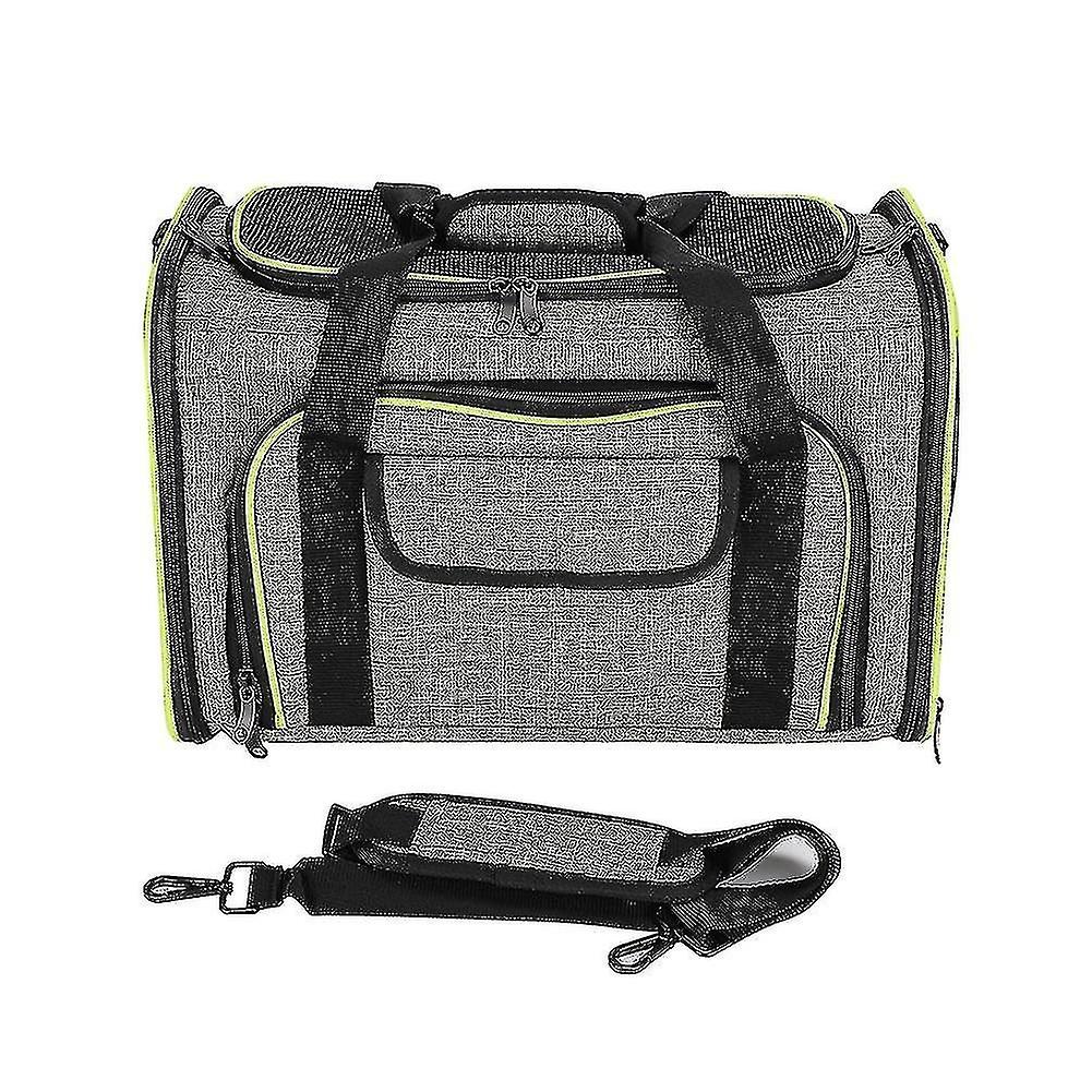 Dog and Cat Travel Tote Foldable Double Layer Expandable Oxford Cloth Pet Carrier with Breathable Me