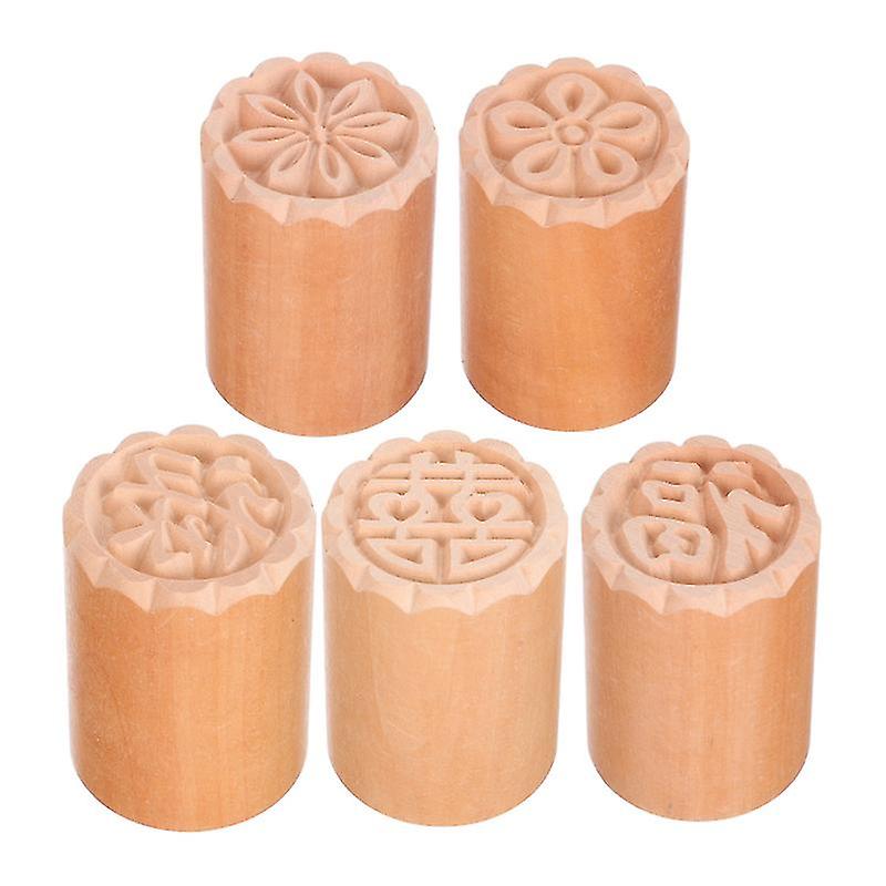5pcs Wooden Cake Stamps