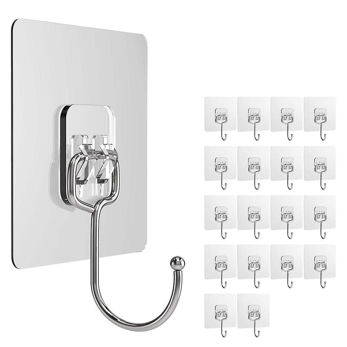 Large Adhesive Hook, Wall Hook, Strong Removable Adhesive Hook, Suitable for Bathroom, Kitchen and