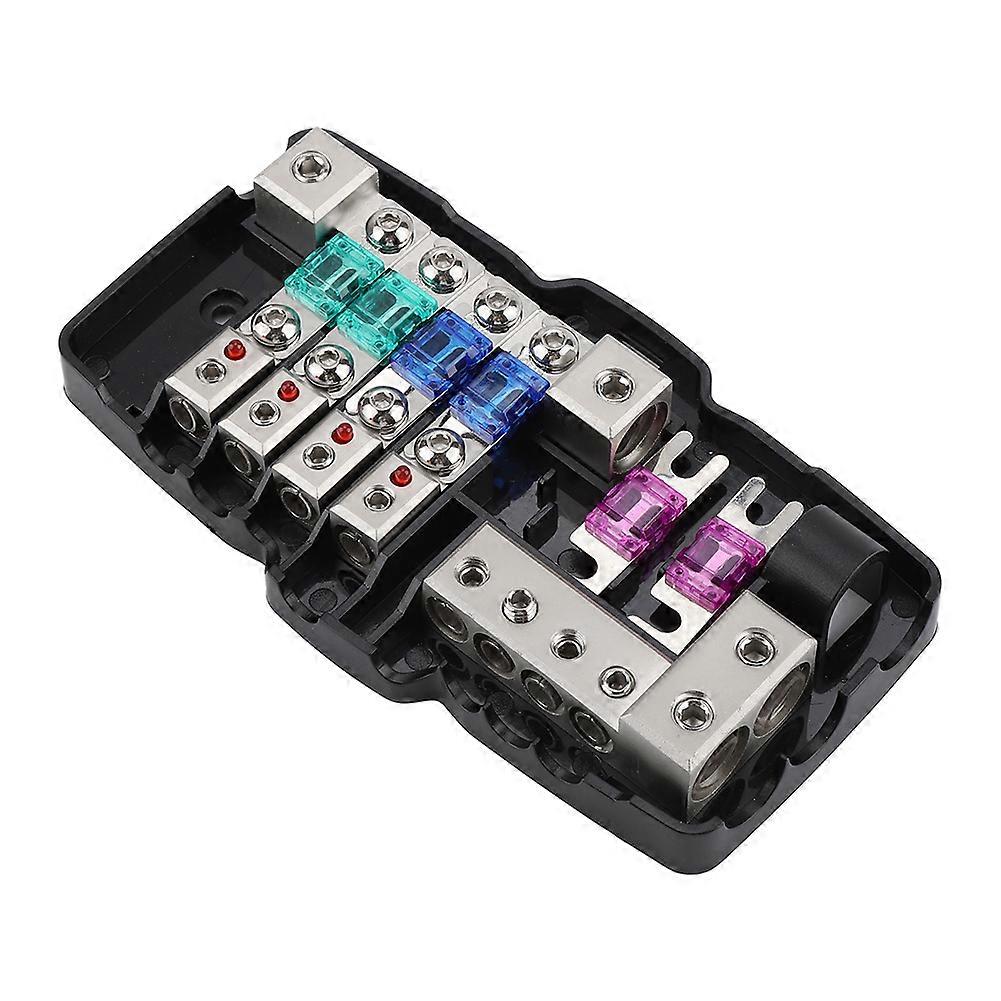 Car Audio Stereo ANL Blade Fuse Holder Distribution Blocks 0/4GA 4 Way Fuses Box Block 30A 60A 