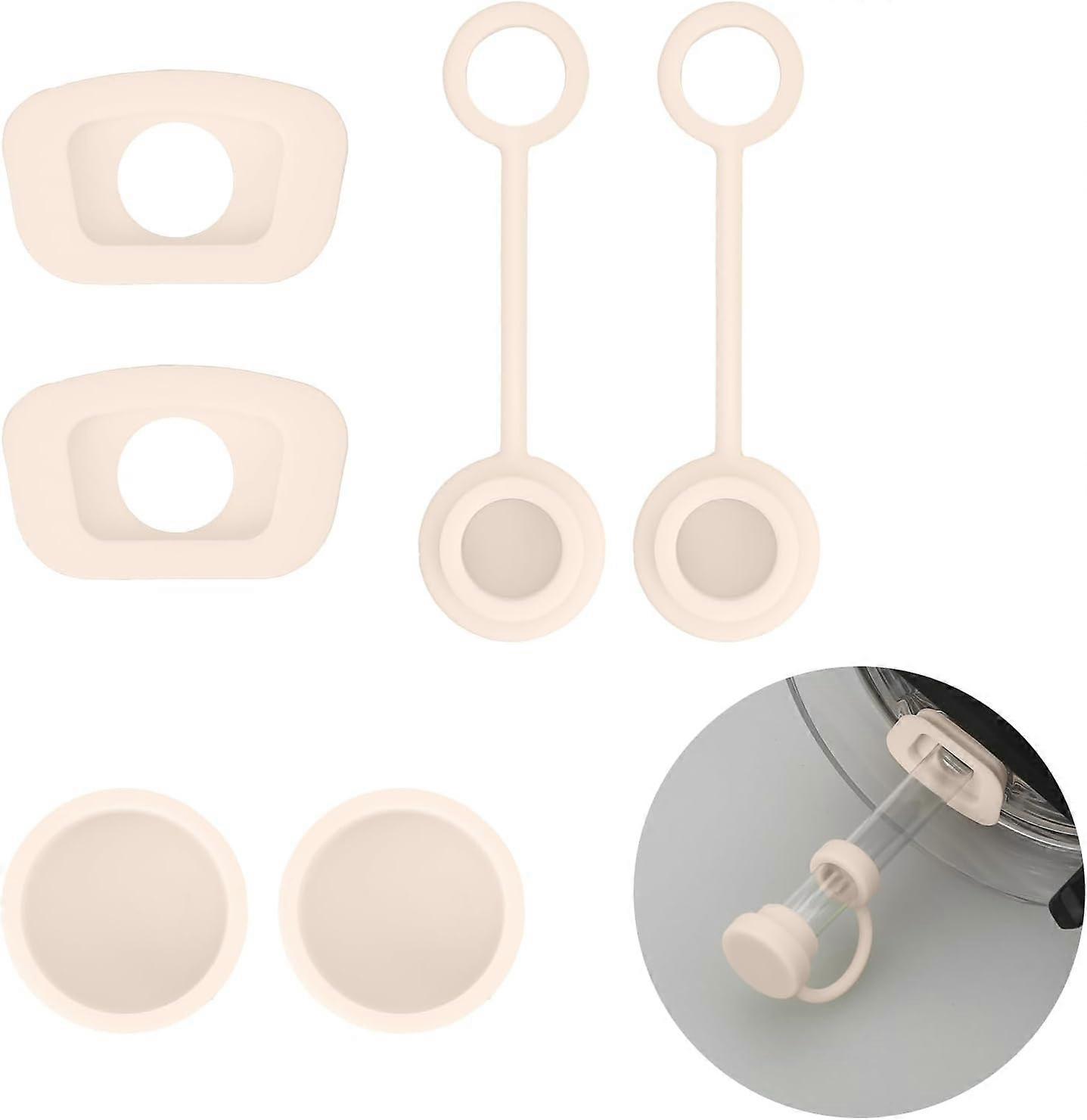 Couvre Paille, 6 pcs (Jaune Clair)Rutilisierbare Silikonpailles Couvre Bouchon Anti-Dversement Carr Bouchon de Fuite Rond Compatible avec Coupe Stanley