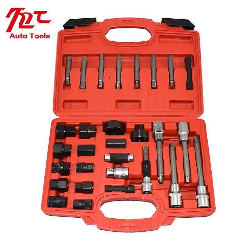 30pcs Alternator Freewheel Pulley Puller Alternators Tool Set Special Socket Set No.37907