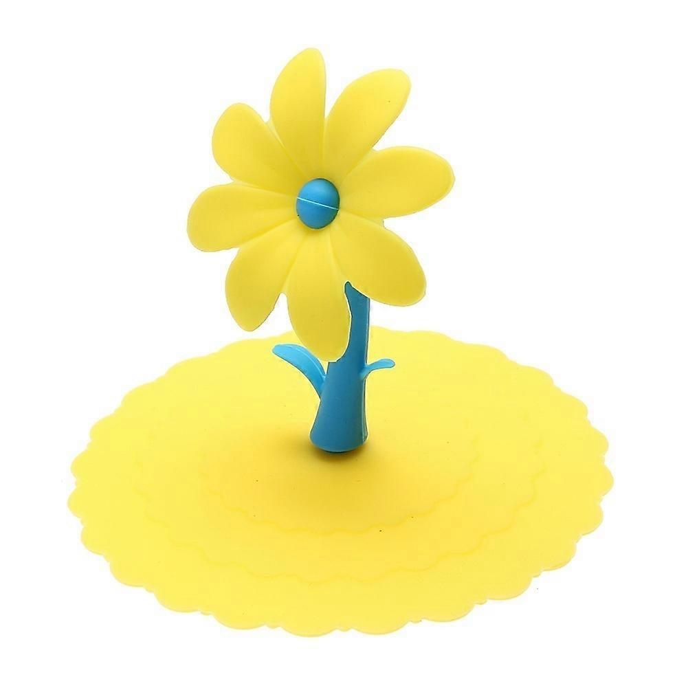 Sunflower Silicone Cup Lid - Keep Your Drinks Dust-Proof and Airtight!