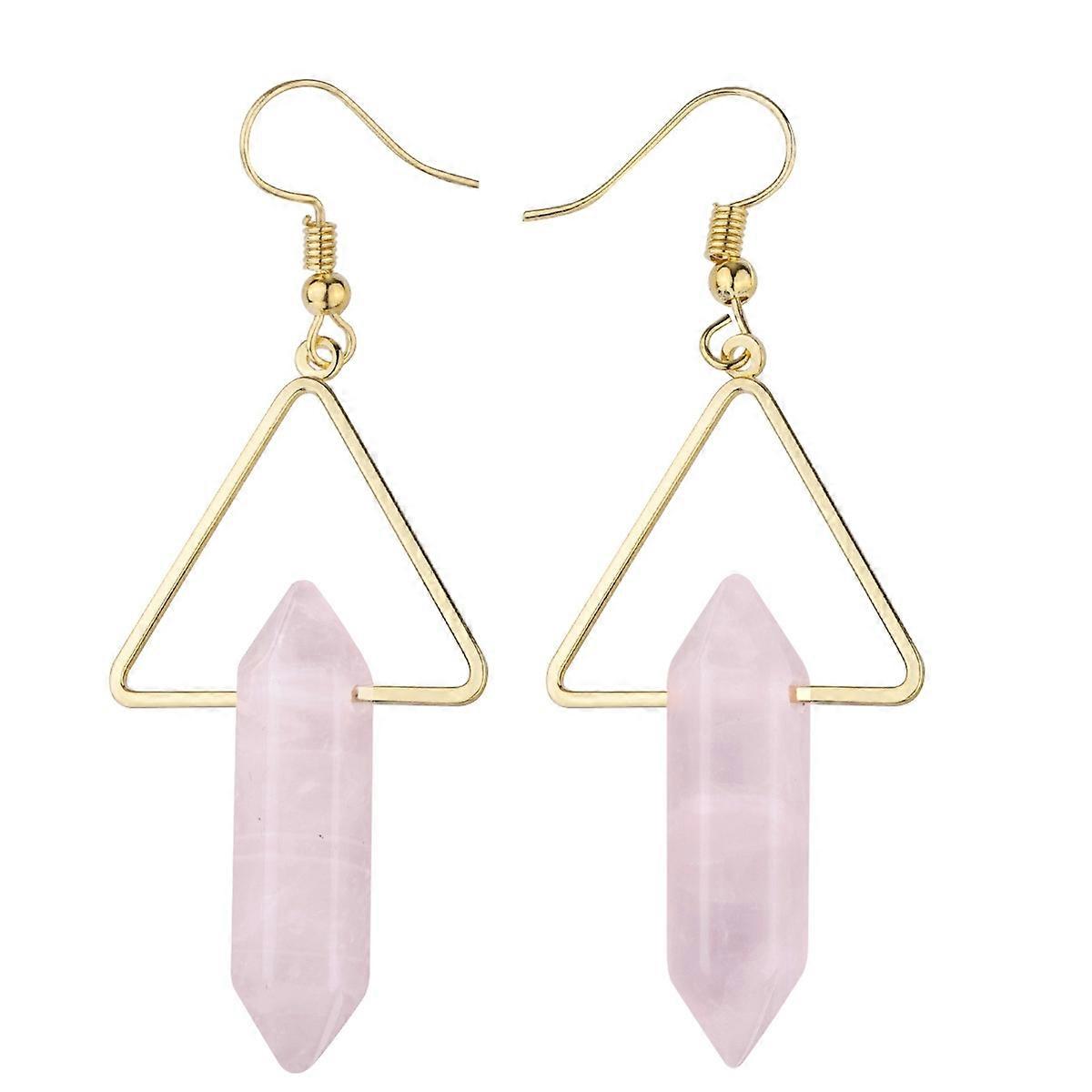 Earrings-Pink Quartz Charm-GentleVibes-Elegant Drops
