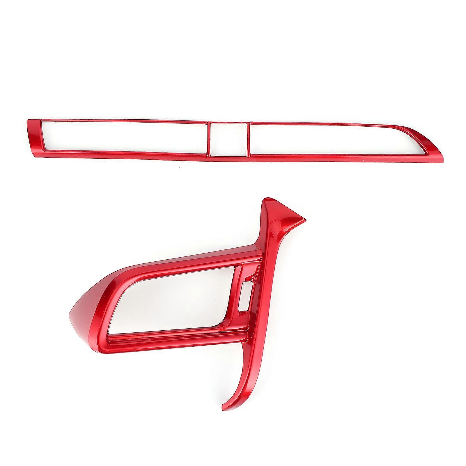 Left Dashboard Trim Central Air Vent Panel Frame Red Decoration Fit for Camry 2018-2020