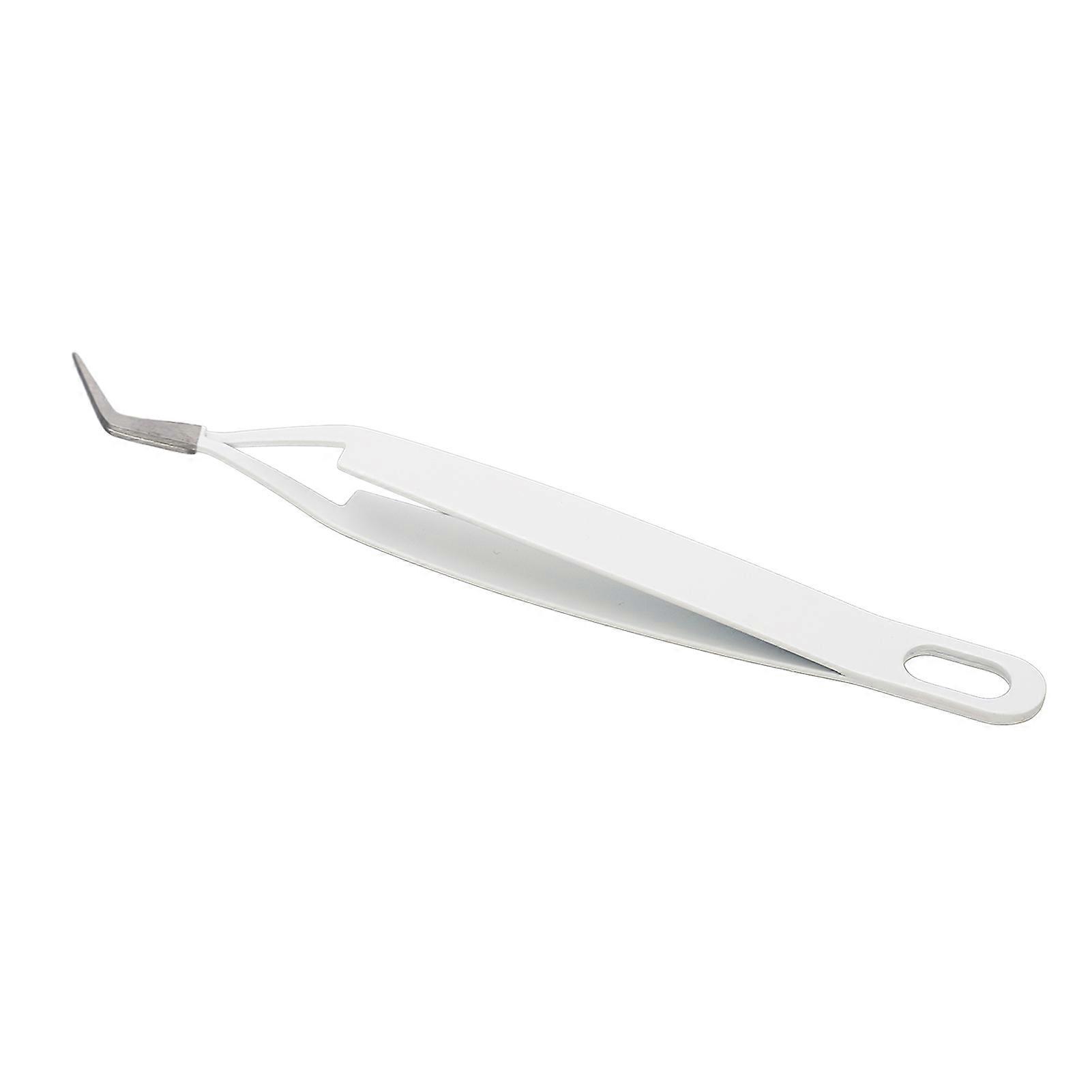 Lash Tweezer Curved Tip Stainless Steel Tight Clamping Multipurpose Eyelashes Applicator Tool For Makeup