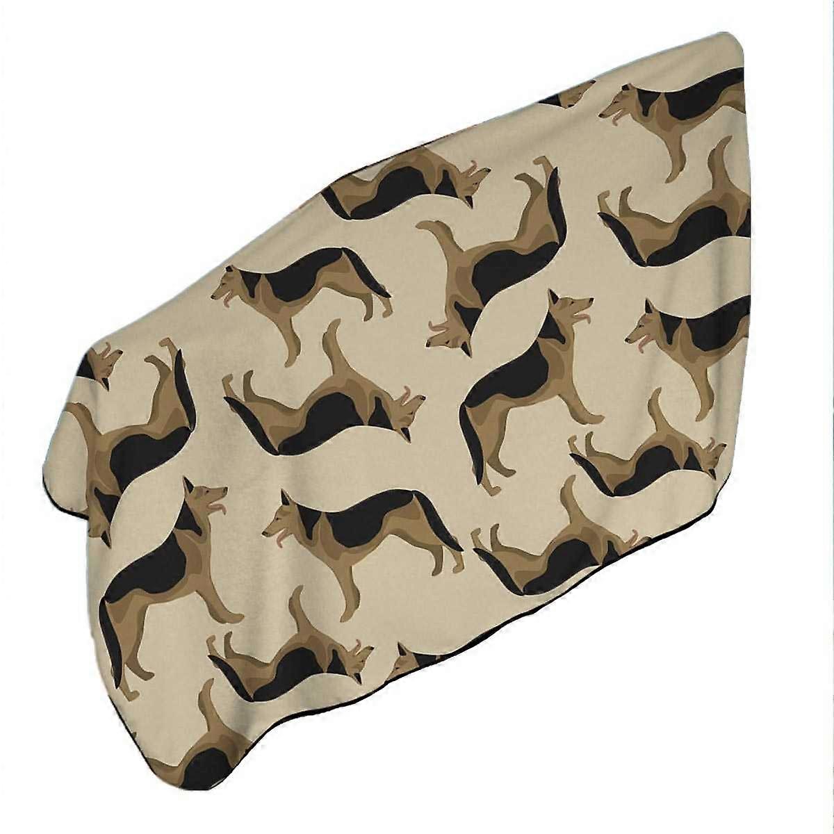 Pattern of German Shepherd Dog Microfiber Beach Towel
