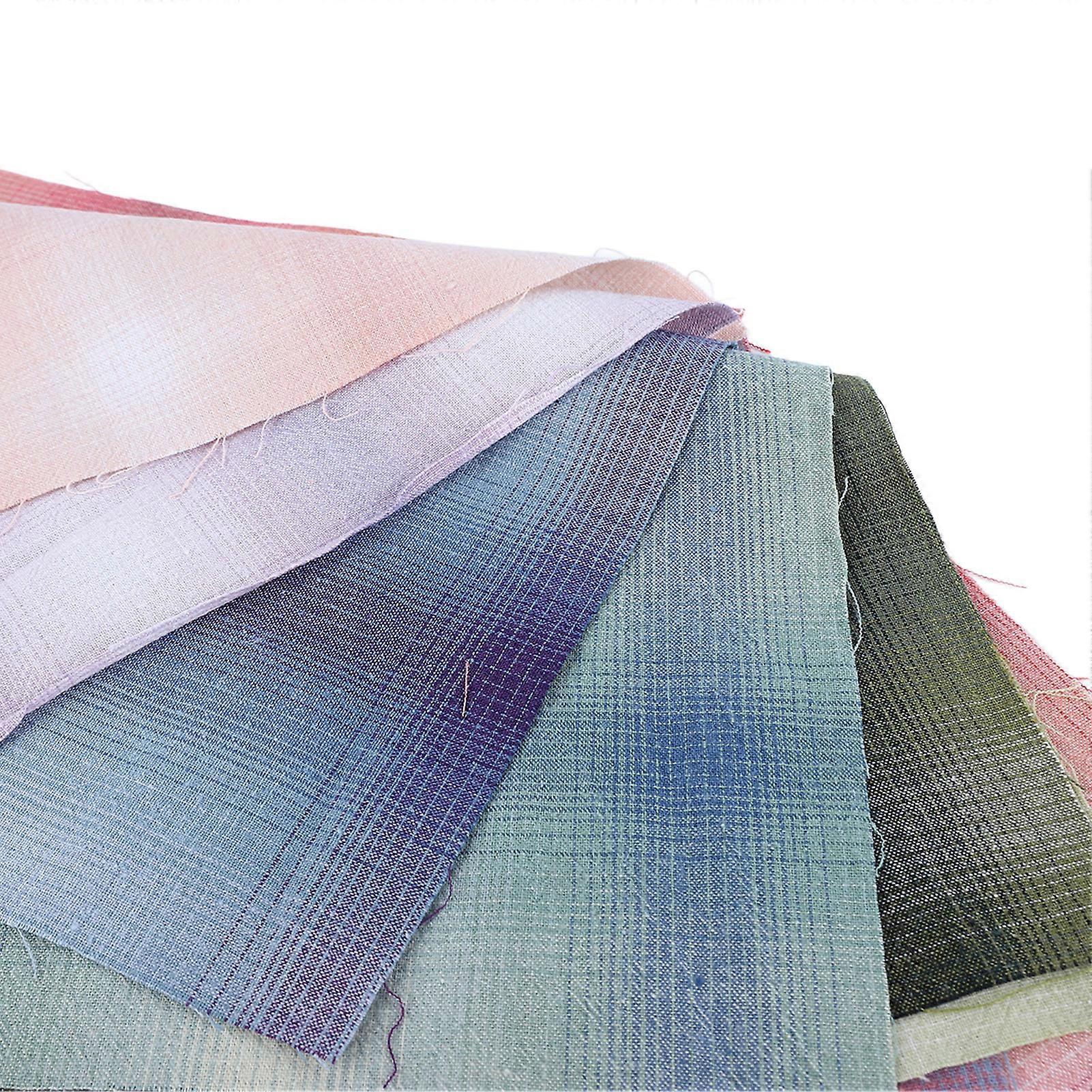 9pcs Gradient Plaid Fabric 7.9x7.9in Handcrafted DIY Soft Fade Resistant Quilting Fabric for Bangs Purses