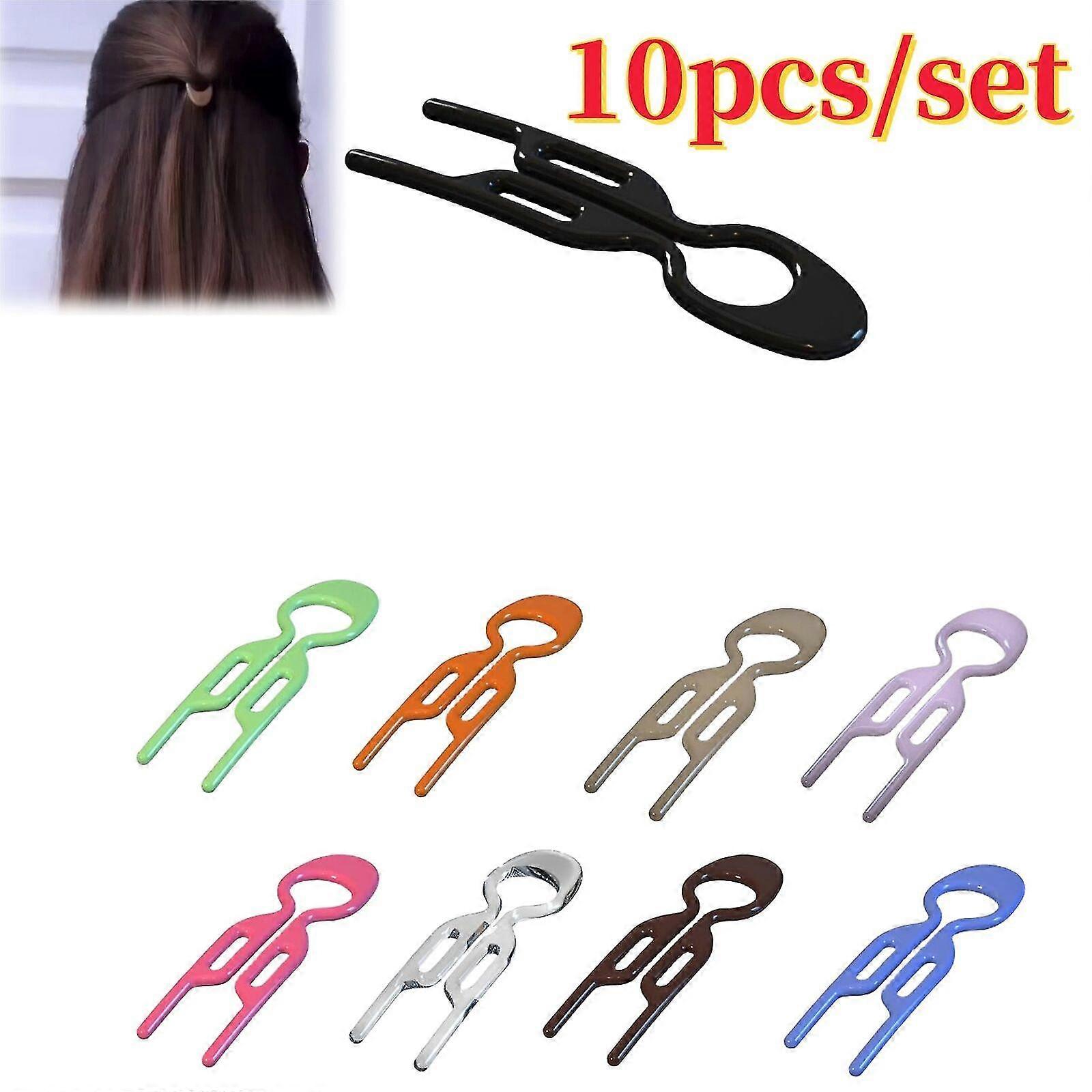 10 قطعة / مجموعة 3.5 "طول دبابيس الشعر الفرنسية U شكل شوك ماجيك تصفيف الشعر دبوس