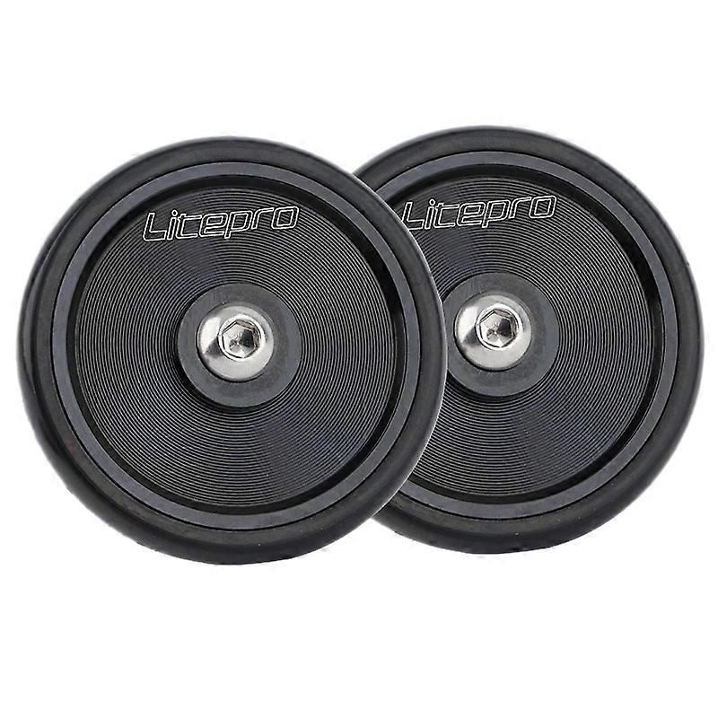 1 Pair Super 55mm Easywheel for Bicycle Accessories(Black)