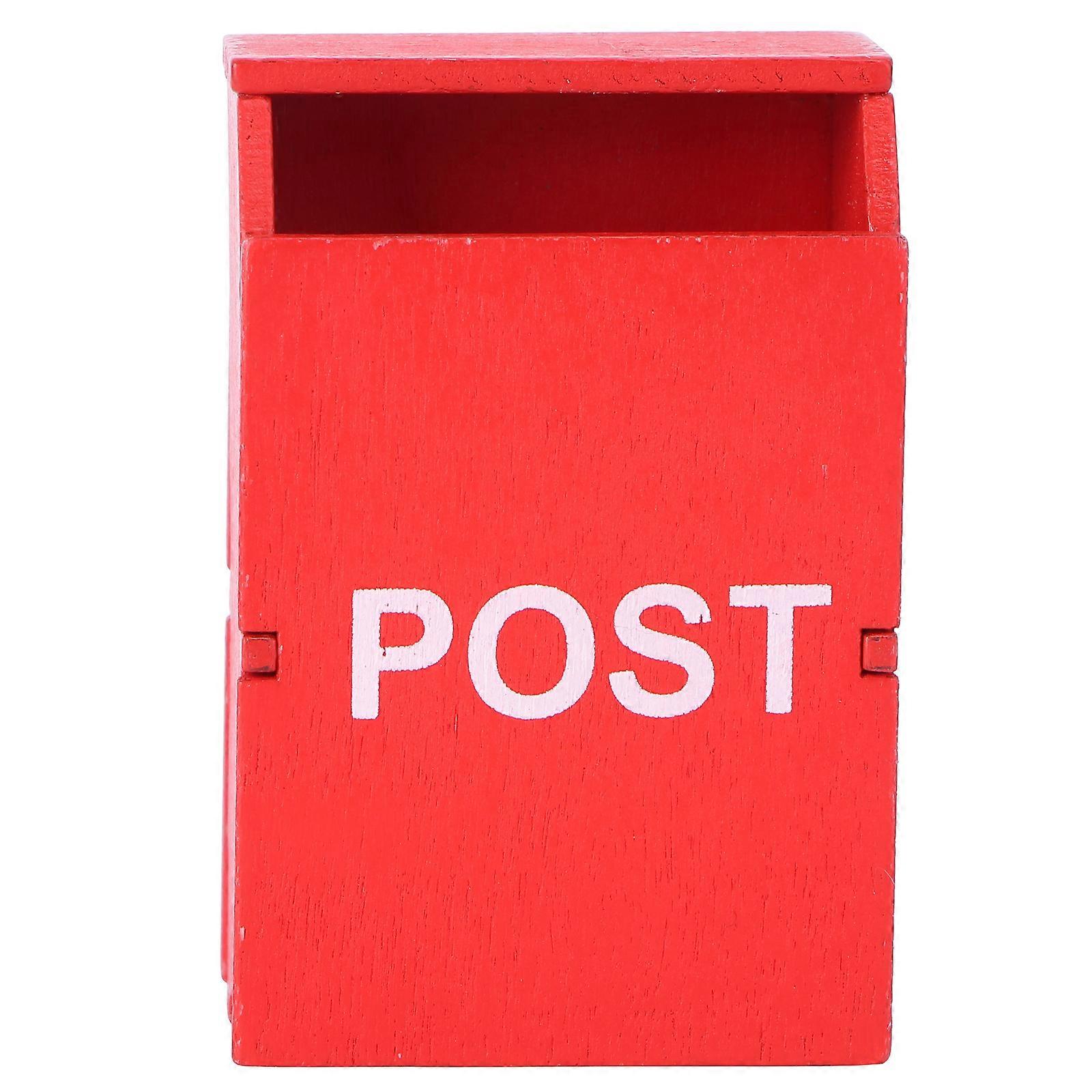 1pc Miniature Mailbox Mini House Mailbox Decorative Letter Box Model Decor
