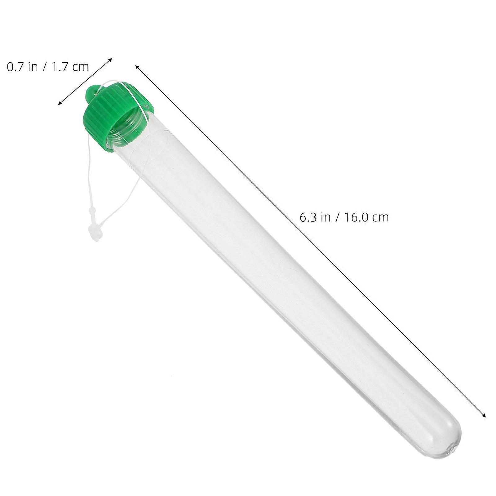 10pcs Test Tubes Sample Testing Tubes Liquids Storage Vials with Screw Caps Plastic Testing Tubes(20ml)
