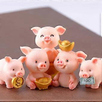 2inch K9 Crystal Pig Figurine - Clear Glass Animal Miniature For Home Decor & Zodiac Crafts