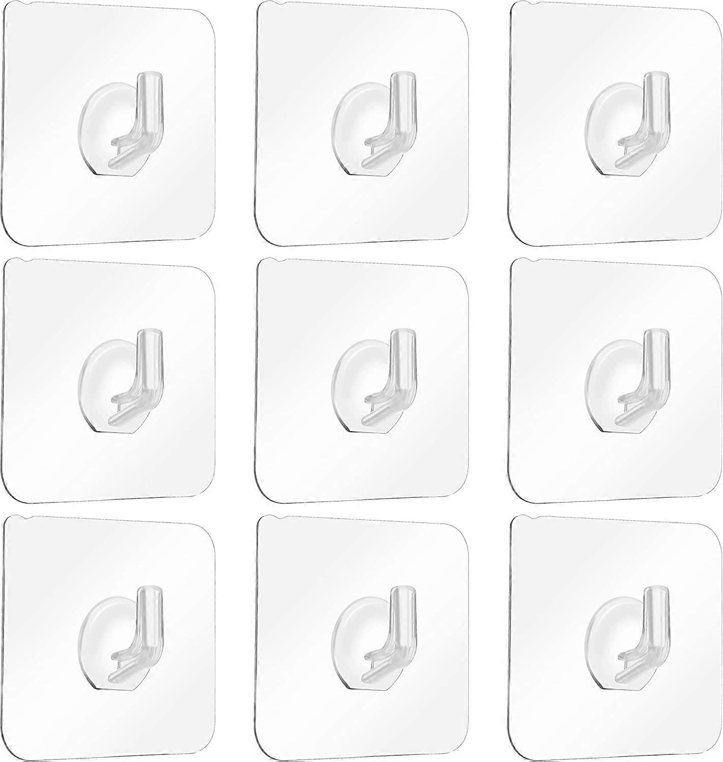 30 Stück Magic Hooks, transparente Klebehaken, kein Bohren, selbstklebende Magic Hooks