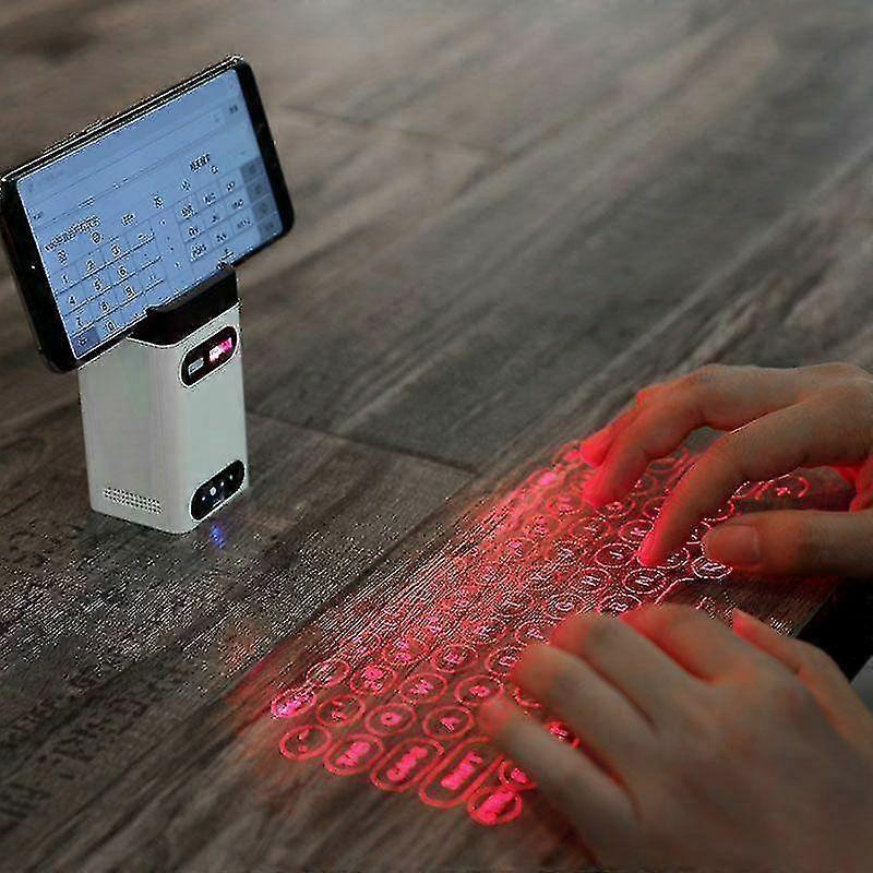 Hmwy-qwert Mini Wireless Projection Bluetooth Virtuelle Lasertastatur mit Mausfunktion Tastatur