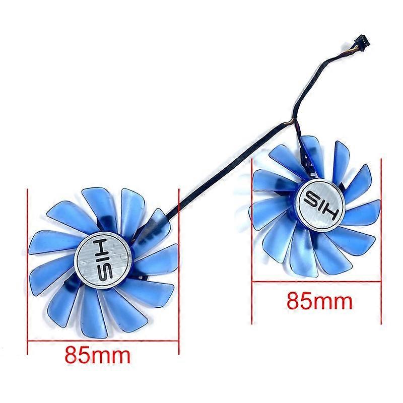Cooling Fan 2PCS 85MM 4PIN FDC10U12S9-C 0.45A RX 570 IceQ X GPU FAN For HIS RX 570 IceQ X OC 4GB Graphics card Fan Replacement