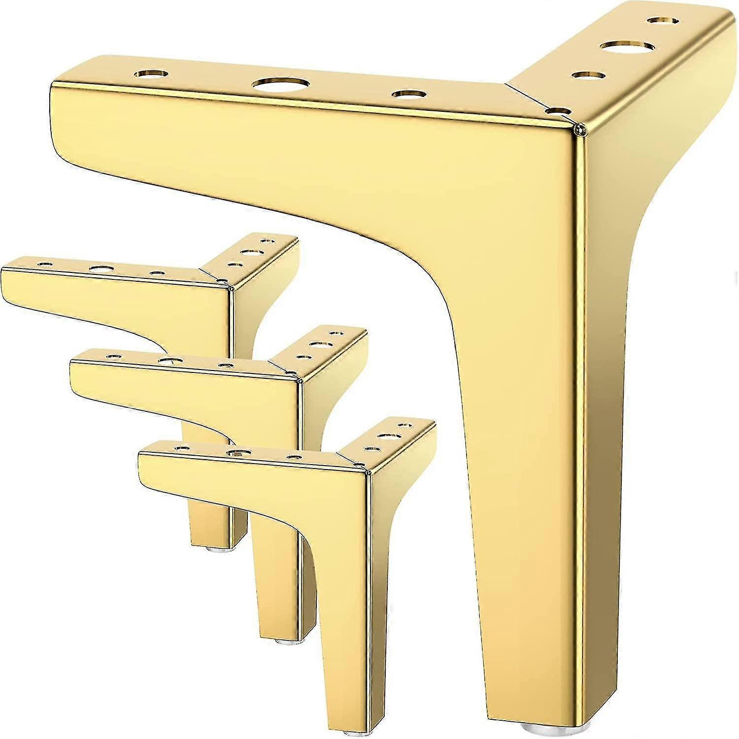 Set Of 4 Furniture Legs, Up To 800 Kg, 10 Cm Modern Metal Triangular Table Legs