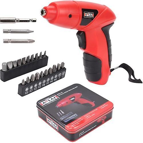 Attlas Atb 4,8 V Rechargeable Screwdriver Set (25 Piece Metal Box) 4,8 V