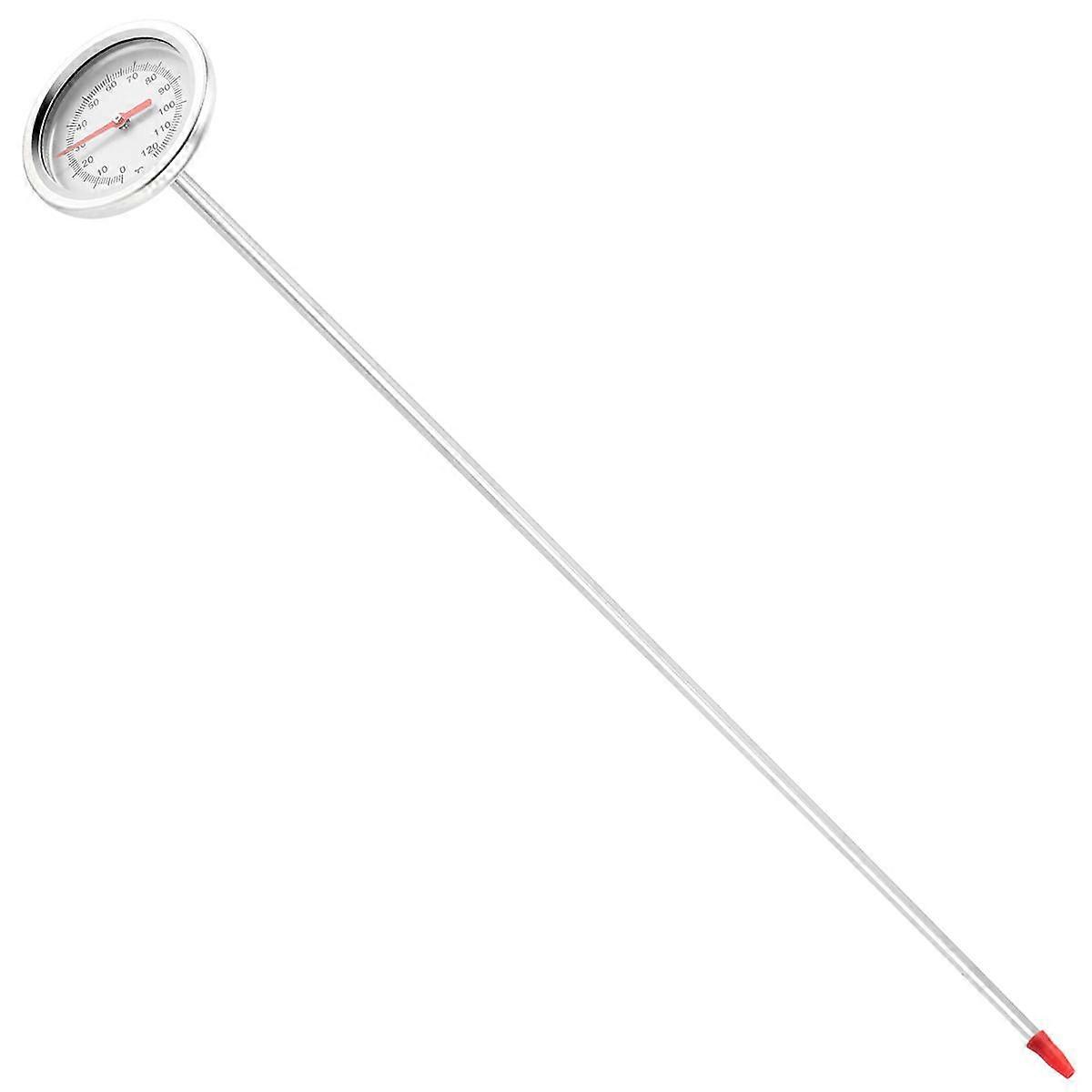 Compost Thermomètre de sol 20 pouces 50 cm de longueur Premium Food Grade Détecteur de sonde de mesure en acier inoxydable Silver