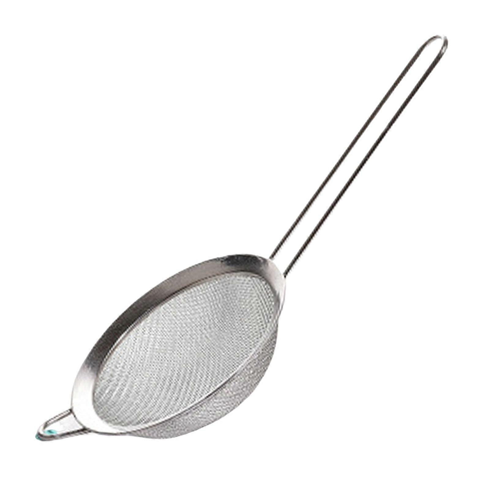 Fine Mesh Skimmer Spoon Fine Mesh & Wire Sieve Strainers with Handle for Bean Curd Flour Sesame Paste