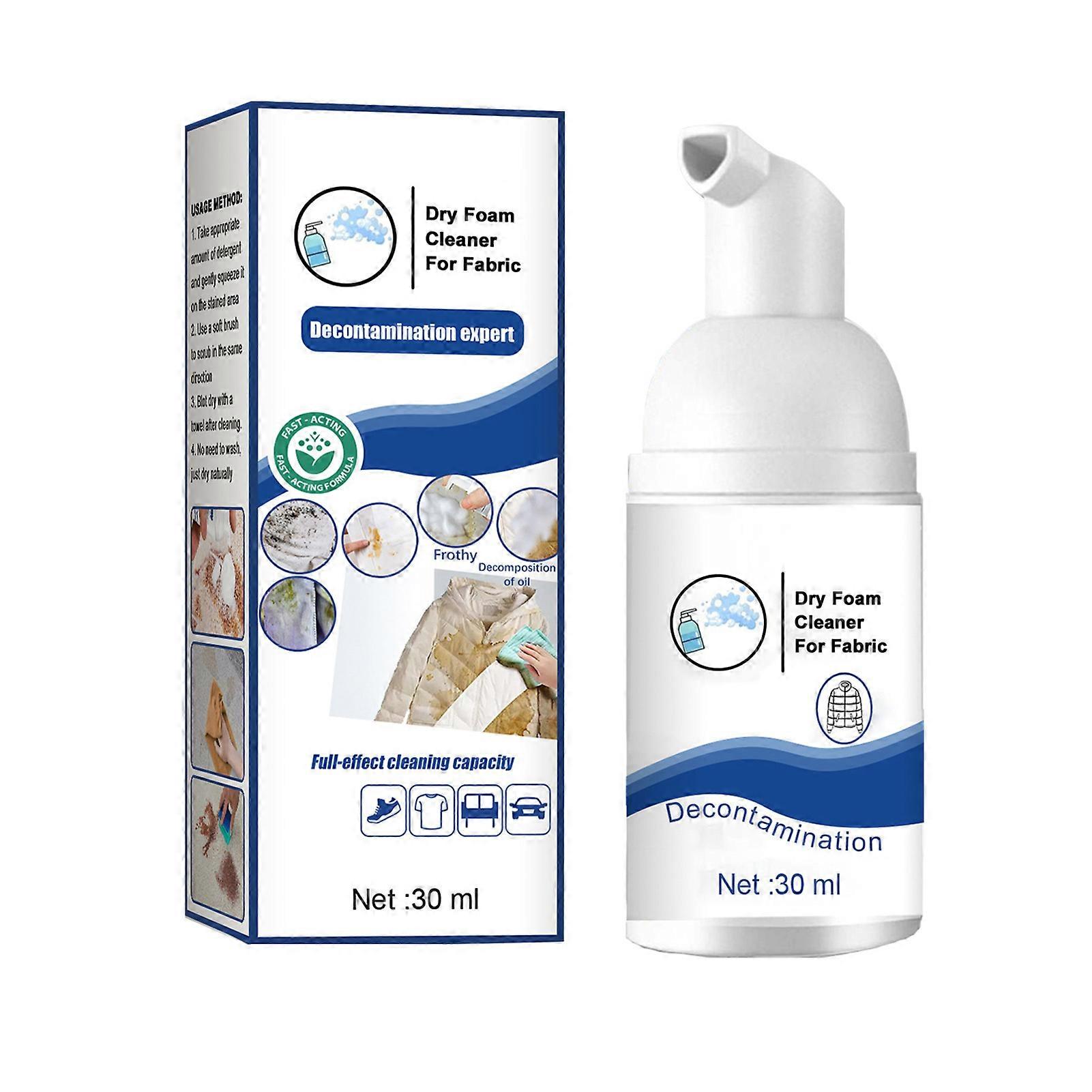 30ml Dry Foam Cleaner for Clothes Fast-Acting Clothes Stain Remover for Clothing