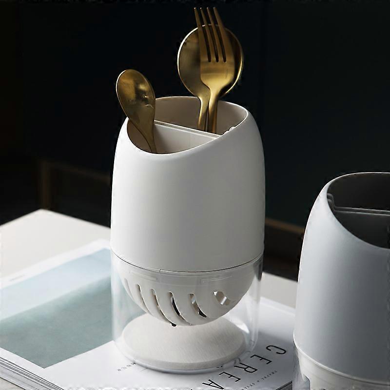 Kitchen household spoon tableware storage rack plastic drainer dialgae mud double removable multi-functional storage case 18*10.5*7.5cm chopstick bask