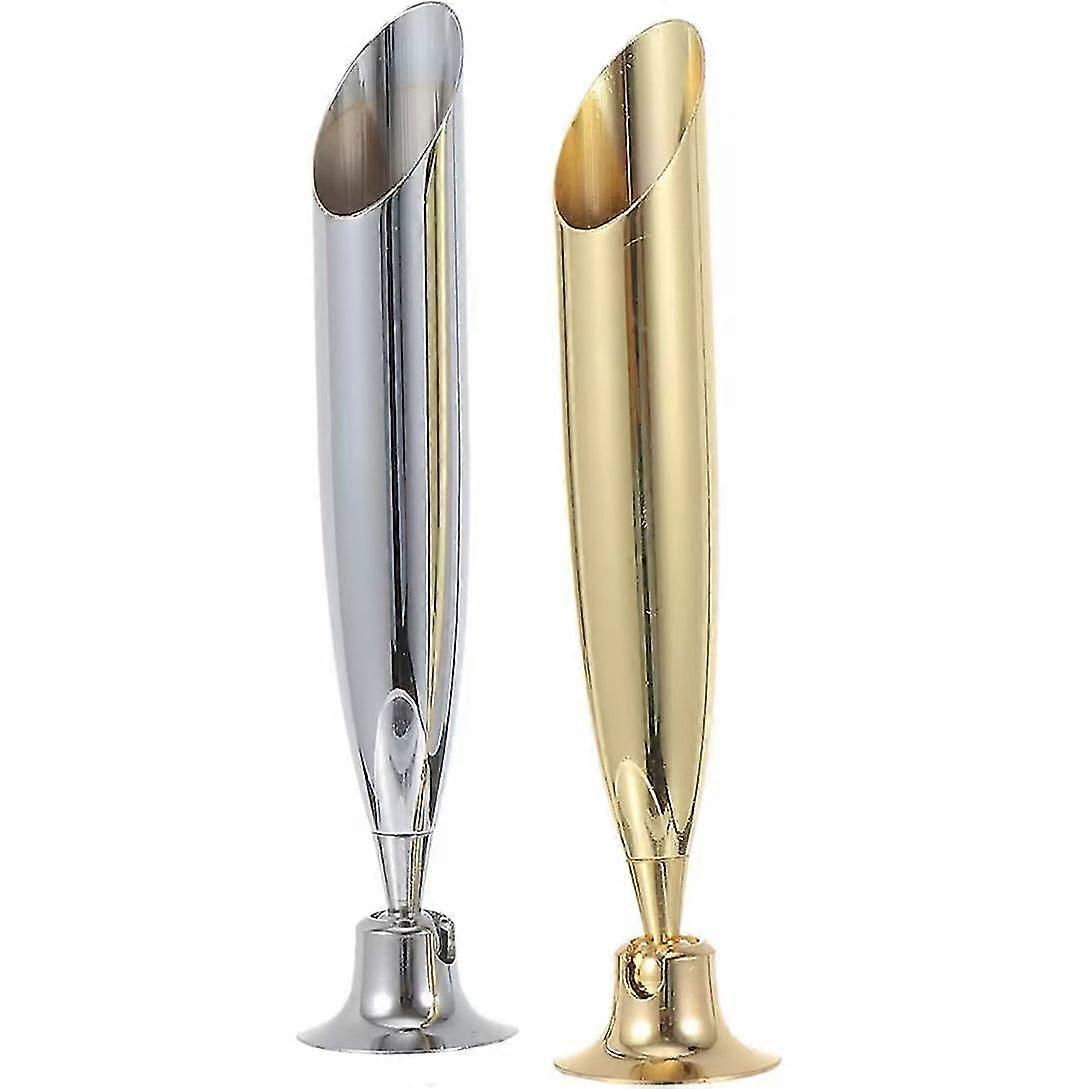 Insert Round Metal Pen Holder Vintage Single Pen Holder Feather Quill Dip Pens Base Fountain Pens Stand For Office School Stationery (2pcs, Go Z