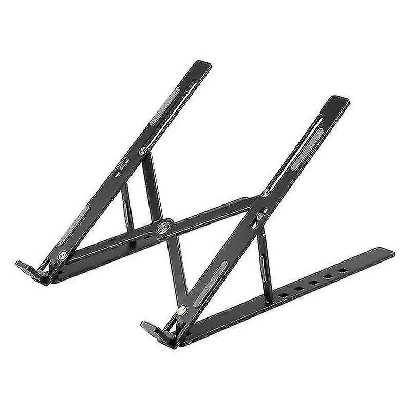 (black) Portable Adjustable Laptop Stand Tablet Holder Desk Riser For Macbook Notebook