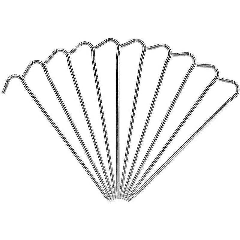 10pcs Titanium Tent Pegs Titanium Tent Nails Outdoor Camping Tent Stakes Bend Hook