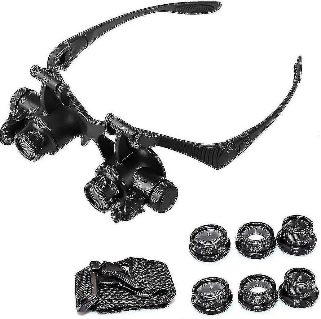 Head Mounted Illuminated Magnifier 10x 15x 20x 25x Magnifier Led Light