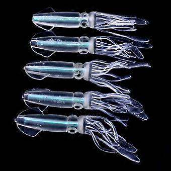 5PCS Colorful Pipe Squids Plastic Soft Baits Artificial Fishing Lures Bionic Fishing Bait