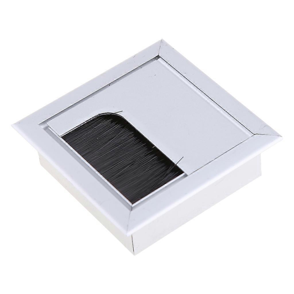 Aluminium Square Rectangle Desk Computer Wire Cable Outlet Insert Hole Cover Table Grommet
