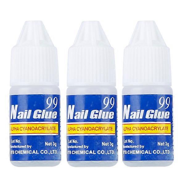 3 pcs Nail glue, tip glue, glue for loose nails 3g