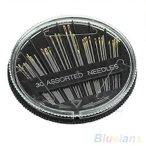 30Pcs Assorted Hand Sewing Needles Quilt Embroidery Mending Craft Sew Case