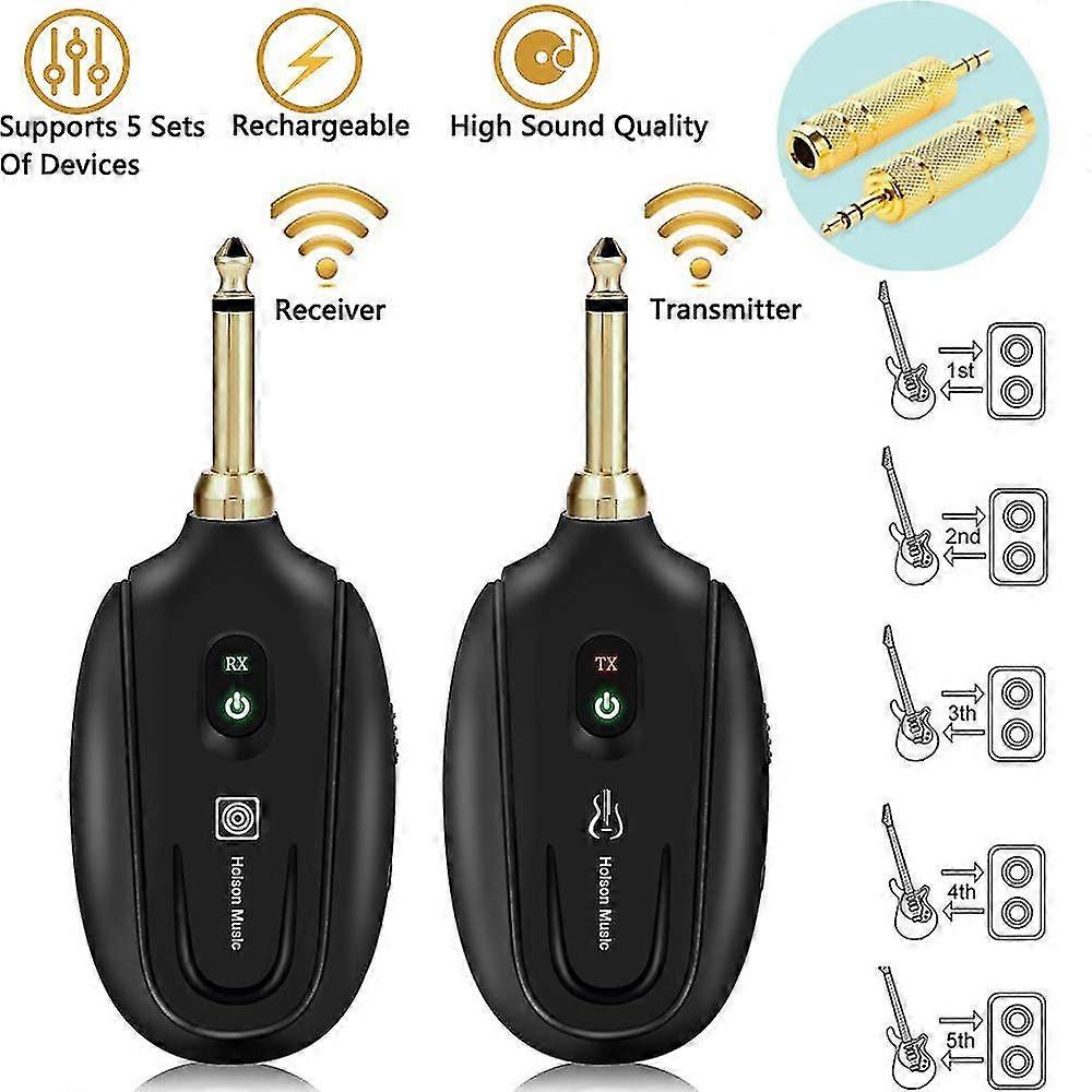 Wireless Guitar System Rechargeable Wireless Guitar Transmitter