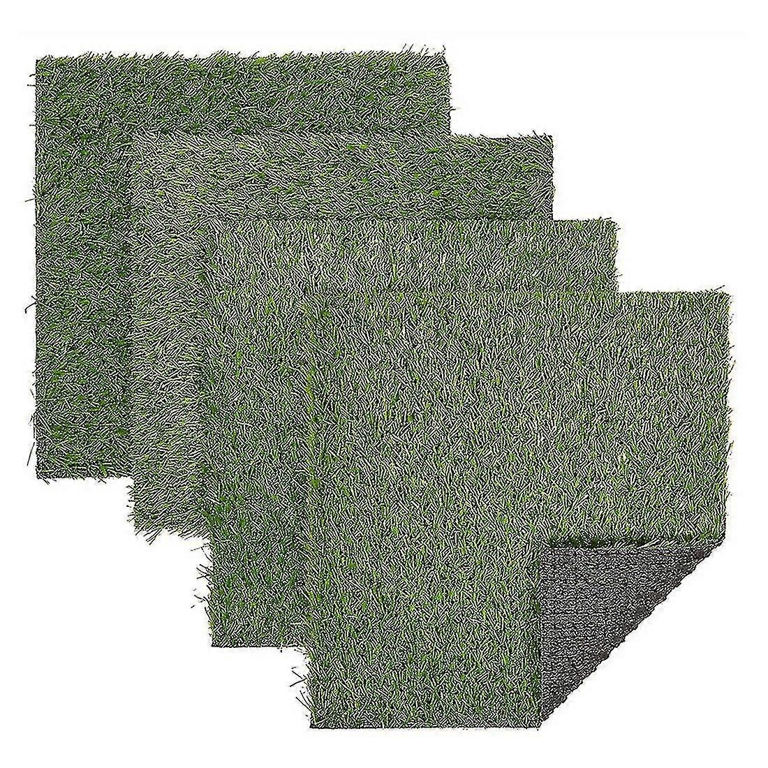 Kunstrasenmatte, Kunstrasenpflaster kompatibel mit Dekor, (12 x 12 in, 4 Pack)
