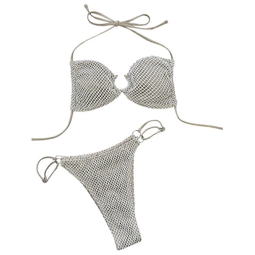 Damen Badeanzug Push-up-BHs-Bikini Set String Bademode Badeanzug Beachwear