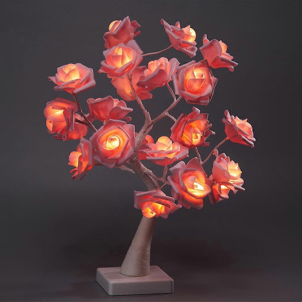 LED Table Lamp Lights Rose Flower Tree