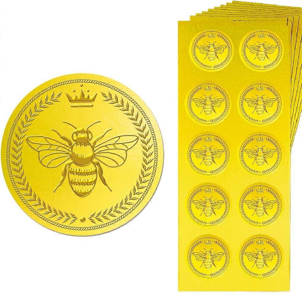 150CS Bee Gold Foil Embossed Envelope Seal Stickers Self Adhesive Gold Embossed Stickers Labels for Envelopes Wedding Invitations Certification Gradua