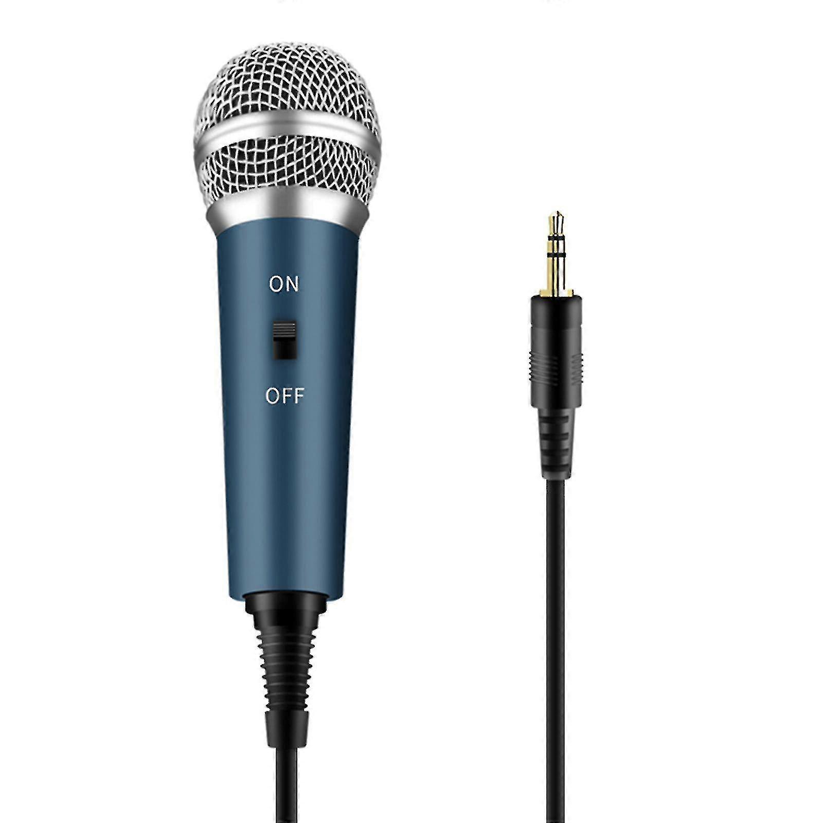 Dynamic Wired Microphone With 184cm Cable On/off Switch Handheld Microphone(blue)